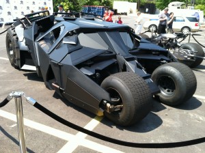 The Tumbler and Batpod roll into Nashville to promote new Batman movie