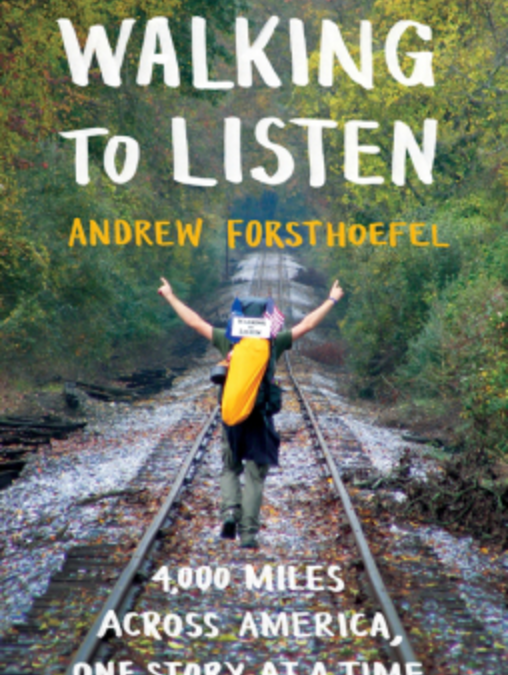 Guest speaker Andrew Forsthoefel asks students to always be listening to one another