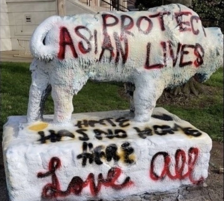 Bison defaced in the midst of anti-Asian hate crimes