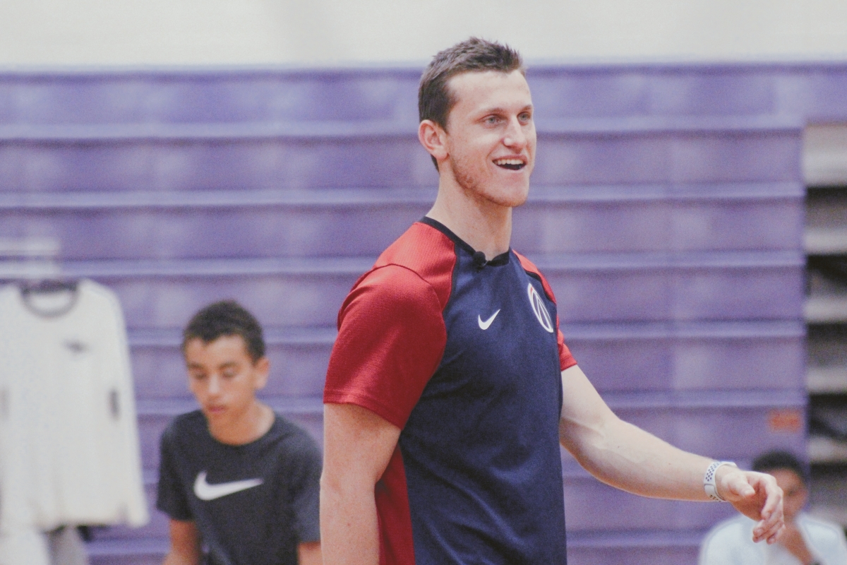 garrison mathews makes campus return for "pro skills mini camp"